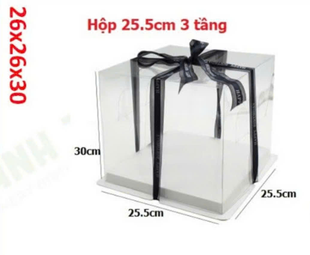 Hộp mica 26x26x30 (10 bộ)