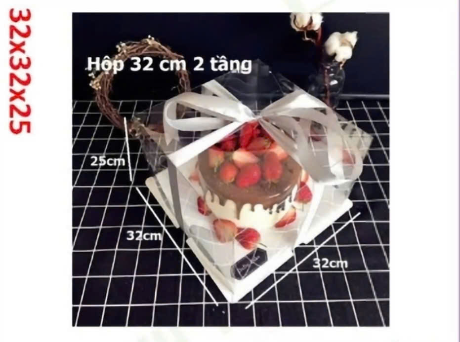 Hộp mica 32x32x25(10 bộ)