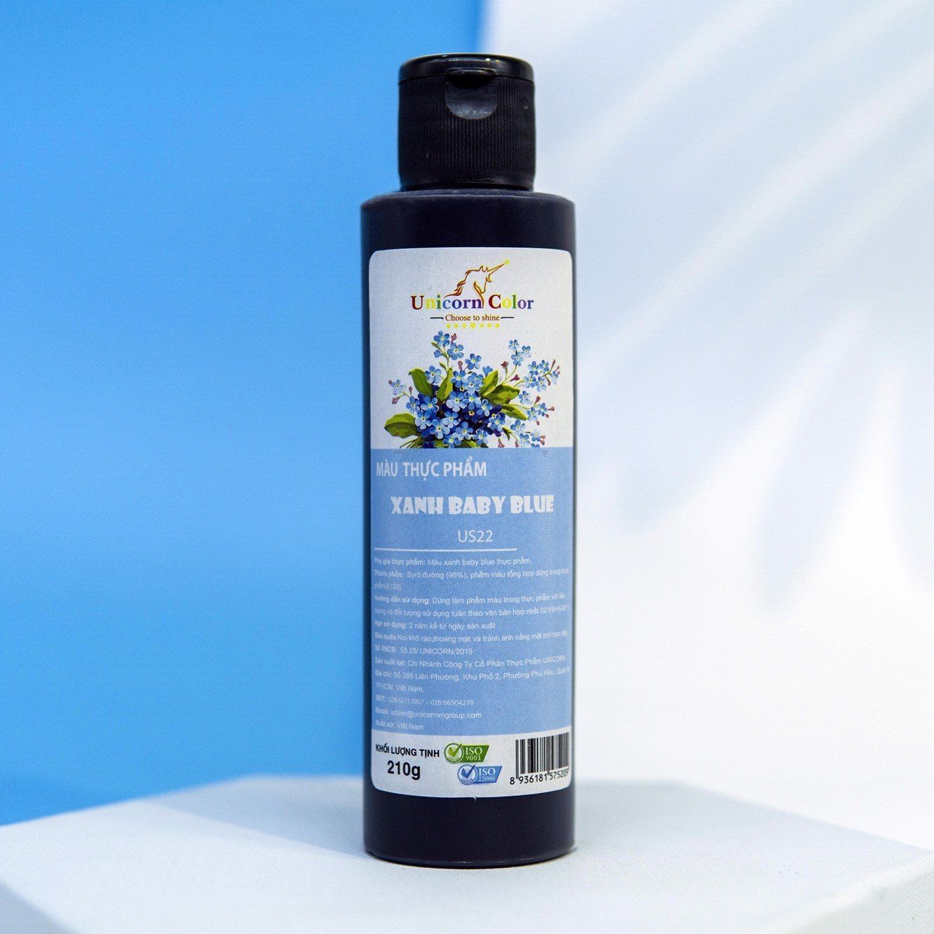 Màu Nước 210g_Chai To/Xanh Babyblue