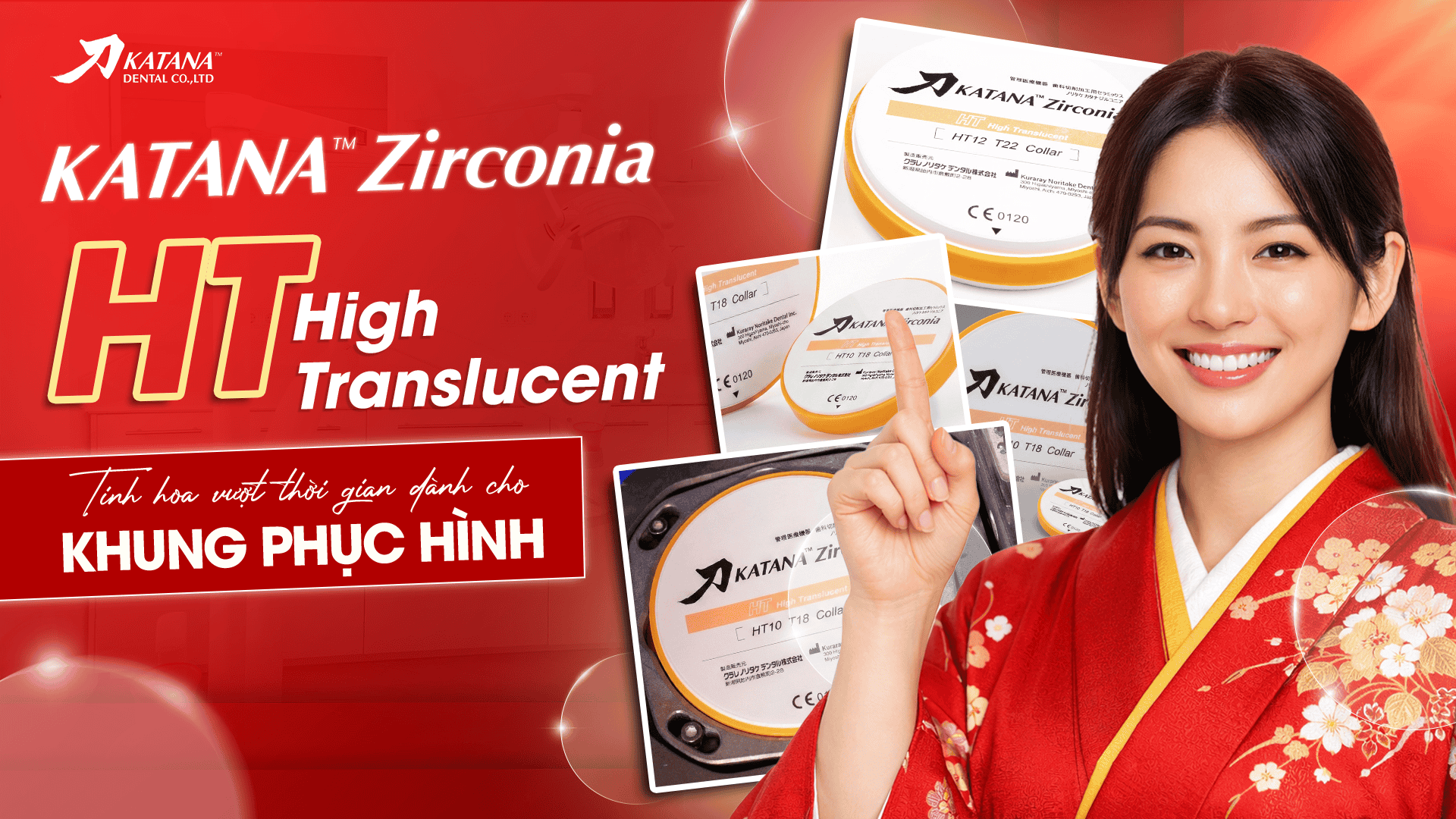 Katana Zirconia HT – Dòng phôi độ bền hợp lý, đẹp tự nhiên