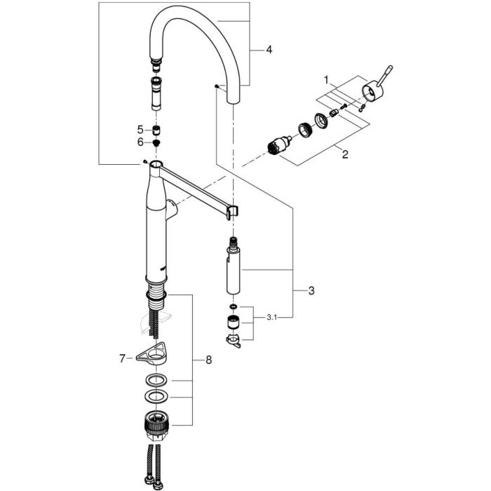 Vòi Rửa Bát Grohe Essence Kitchen Tap 30294000
