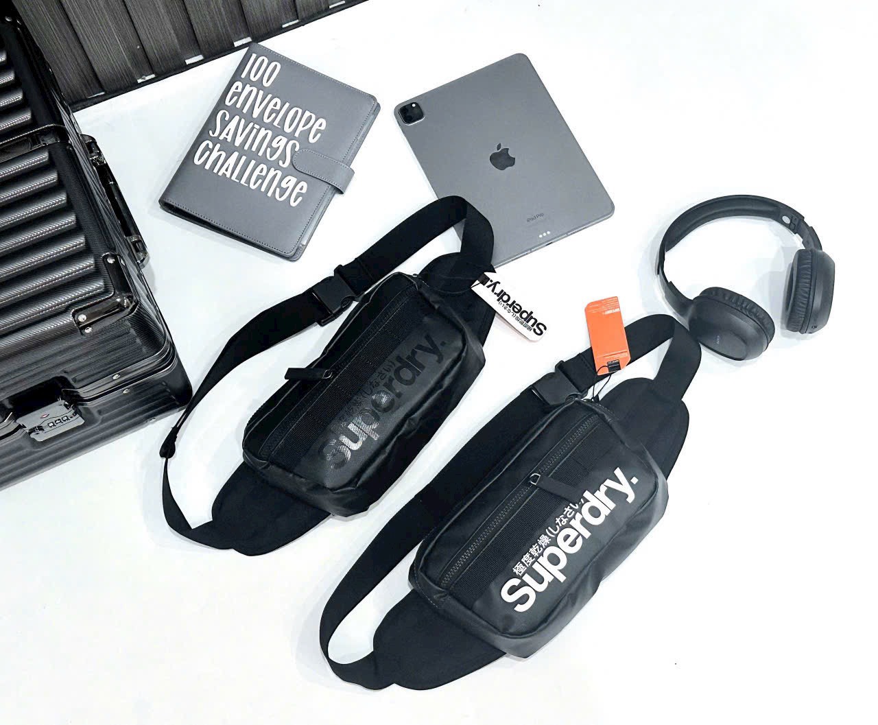 CROSSBODY SUPERDRY LOGO BLACK