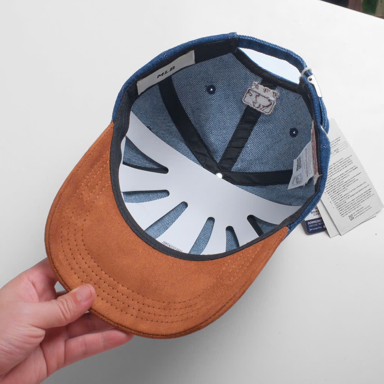 CAP MLB NY DENIM SUEDE TOUCH NAVY BROWN