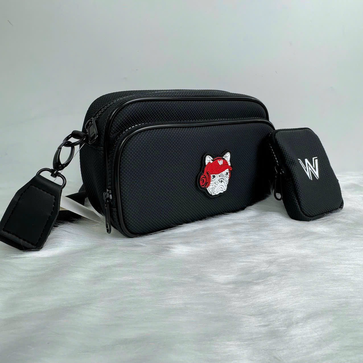 CROSS BAG LIFE WORK LOGO RED