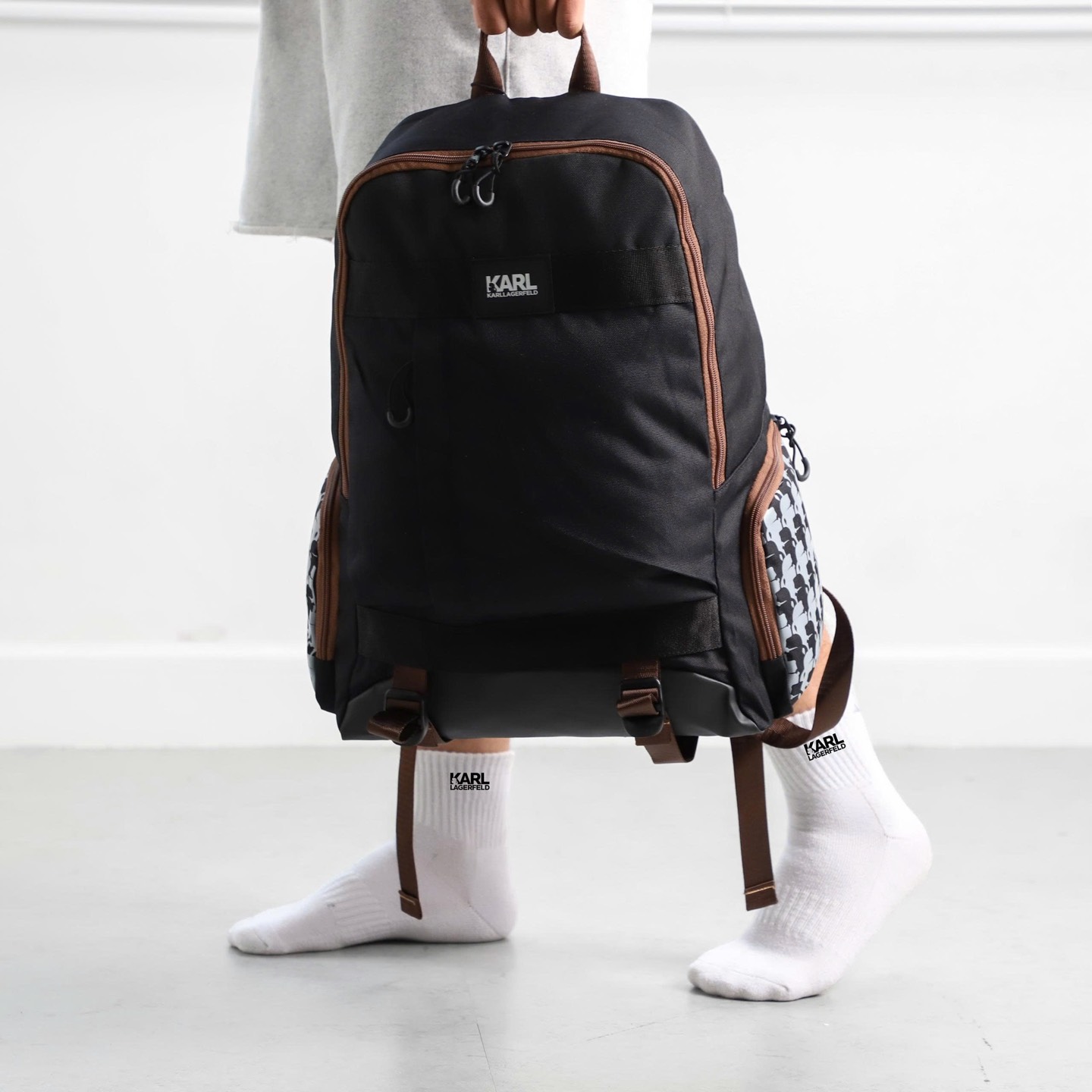 KARL LAGERFELD BROWN BACKPACK