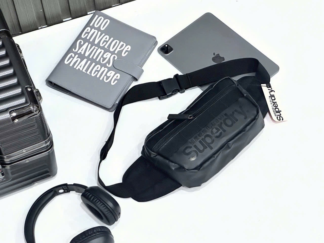 CROSSBODY SUPERDRY LOGO BLACK