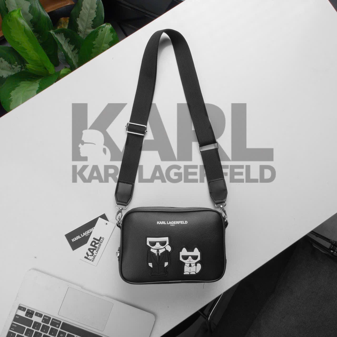 KARL LAGERFELD BLACK - TWIN LOGO