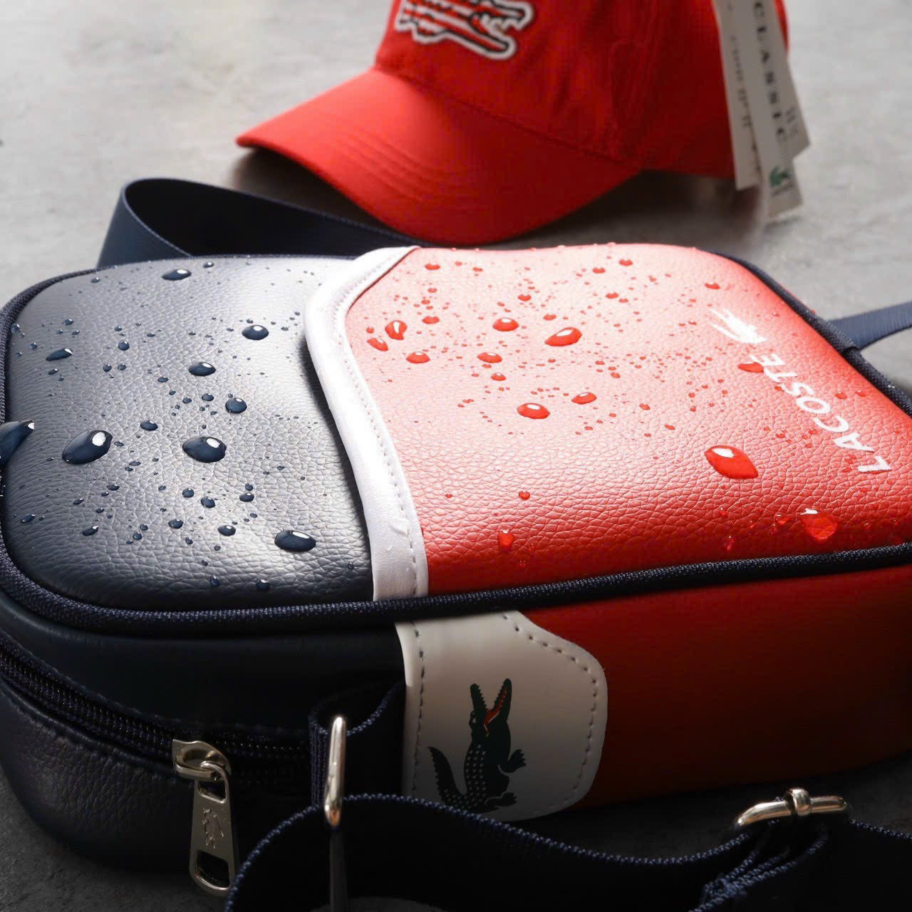 LACOSTE RED BLUE