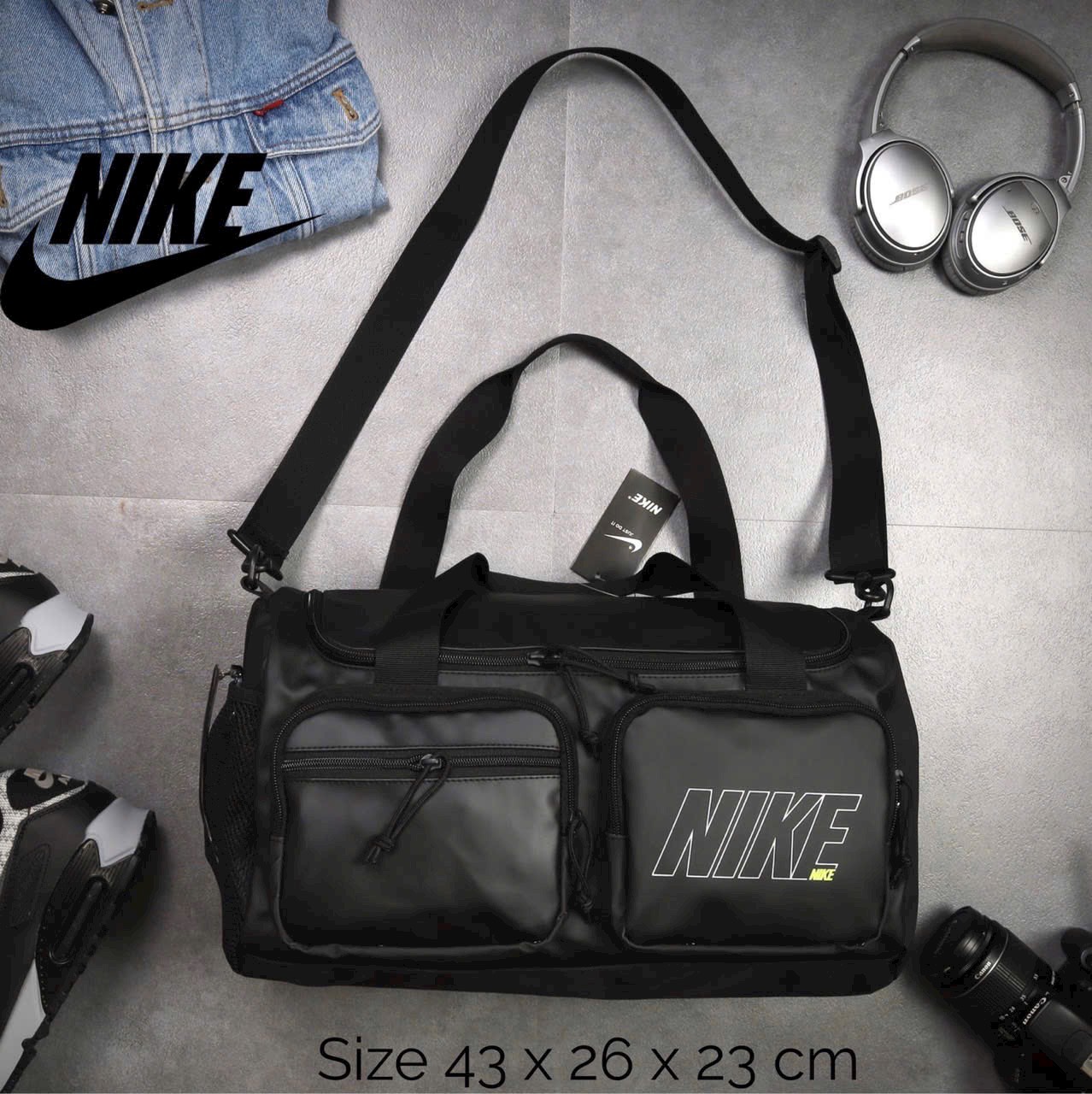 NIKE LEATHER BLACK