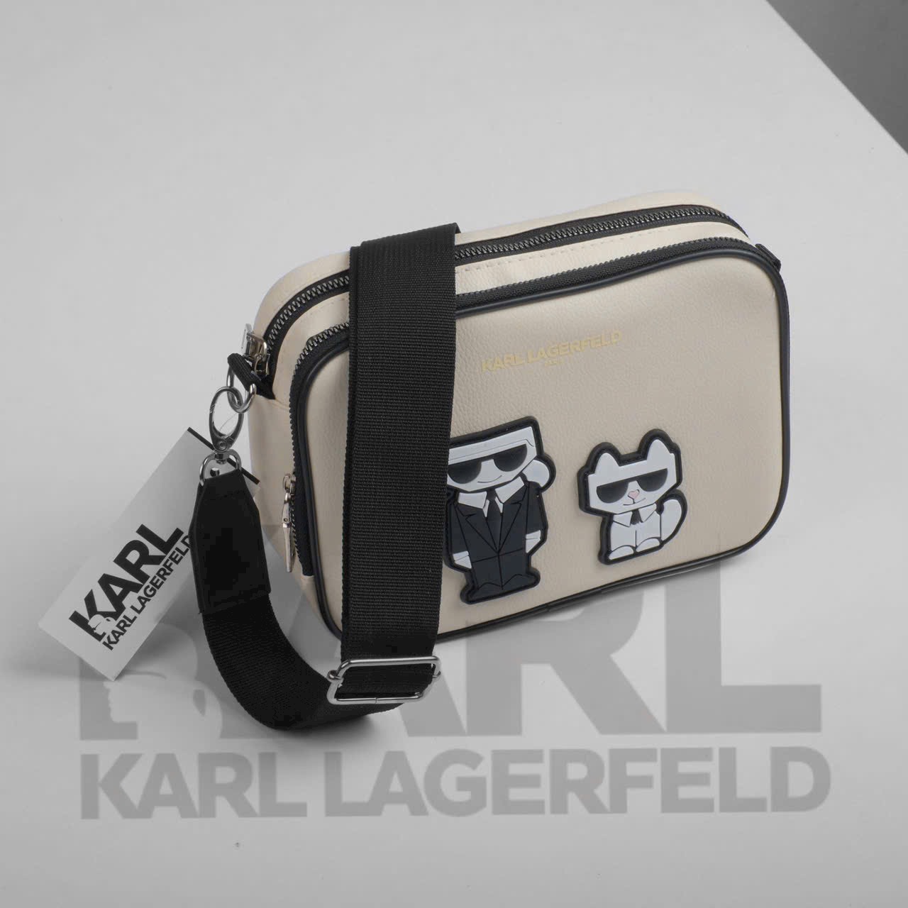 KARL LAGERFELD CREAM BAG