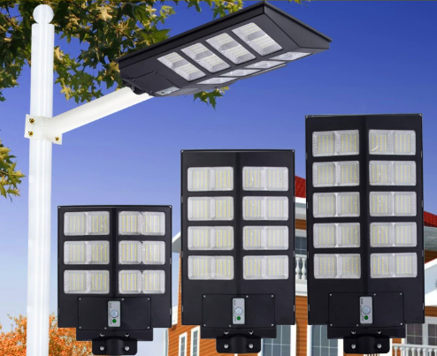 Đèn đường tích hợp năng lượng mặt trời ngoài trời HAKAQA đèn cảm ứng đèn sân vườn năng lượng mặt trời đèn đường công suất cao ngoài trời