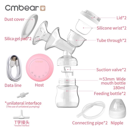 Máy hút sữa điện đôi Cmbear ZRX-0628 có pin sạc