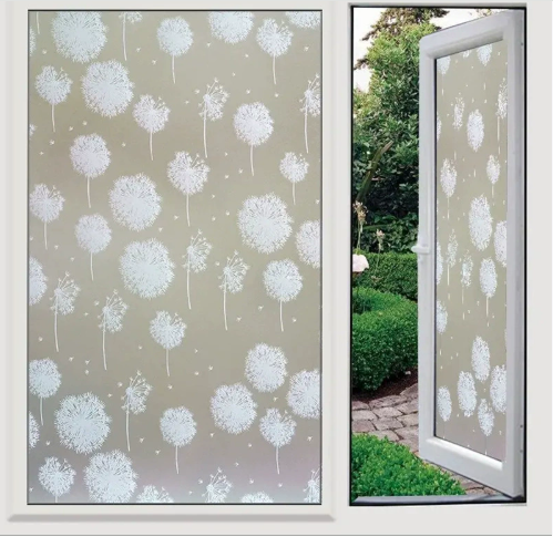 10m Giấy miếng dán kính tự dính, miếng dán kính nghệ thuật mờ đục, gia công và giao hàng theo yêu cầu