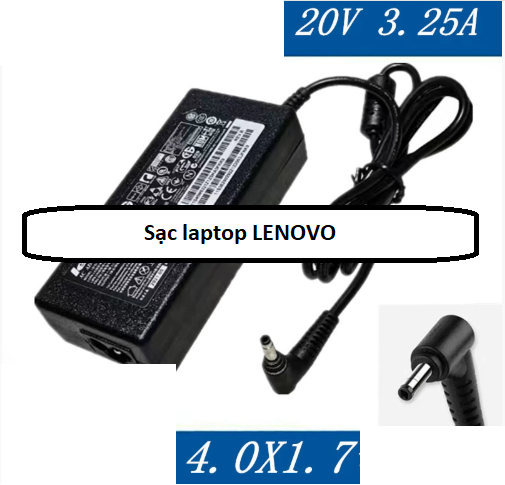 Sạc laptop LENOVO bộ đổi nguồn máy tính xách tay Lenovo 20V3.25A 4.0*1.7 cổng nhỏ sạc máy tính để bàn