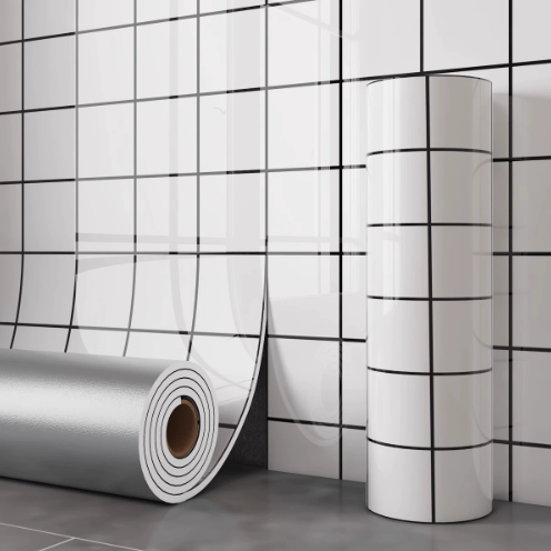 Xốp dán tường đá cẩm thạch tự dính phòng khách bếp nền dày giấy dán tường chống thấm nước chống ẩm váy giấy dán tường phòng tắm