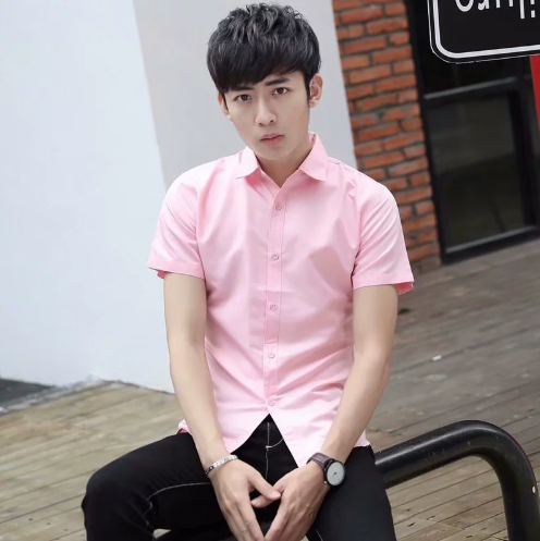 Áo sơ mi trắng tay ngắn thời trang Hàn Quốc mùa xuân hè 2025 dành cho nam thiếu niên, áo sơ mi nam thường ngày hợp thời trang cho bé trai (TỐI THIỂU 3 CÁI)