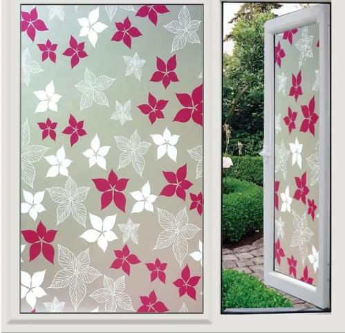 10m Giấy miếng dán kính tự dính, miếng dán kính nghệ thuật mờ đục, gia công và giao hàng theo yêu cầu