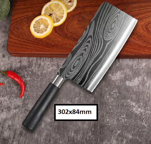 Bộ dao nhà bếp đầy đủ bộ dao gia dụng, dao chặt xương, dao thái lát hoa văn Damascus