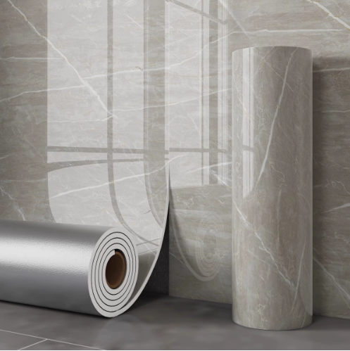 Xốp dán tường đá cẩm thạch tự dính phòng khách bếp nền dày giấy dán tường chống thấm nước chống ẩm váy giấy dán tường phòng tắm