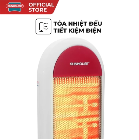 Đèn Sưởi Điện Hồng Ngoại 3 Bóng Sunhouse SHD7022 Công Suất Cao, Sưởi Làm Ấm Phòng Ngủ, Phòng Khách