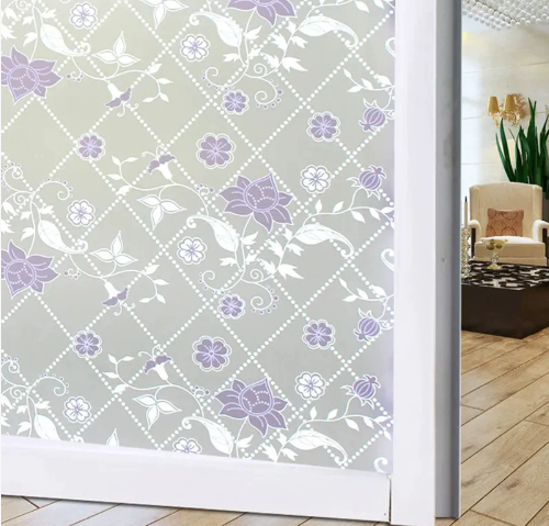 10m Giấy miếng dán kính tự dính, miếng dán kính nghệ thuật mờ đục, gia công và giao hàng theo yêu cầu