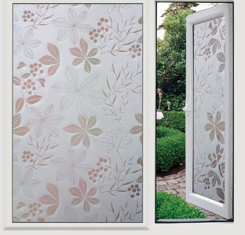 10m Giấy miếng dán kính tự dính, miếng dán kính nghệ thuật mờ đục, gia công và giao hàng theo yêu cầu