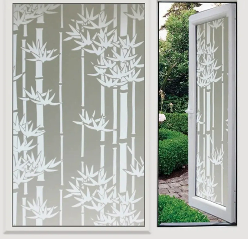 10m Giấy miếng dán kính tự dính, miếng dán kính nghệ thuật mờ đục, gia công và giao hàng theo yêu cầu