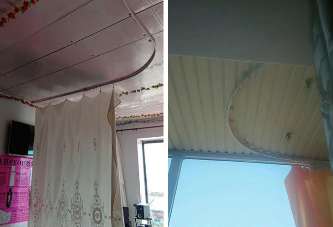 Thanh treo rèm đường rèm đường sắt cong có thể uốn cong đường ray trượt hình chữ U 1 mét