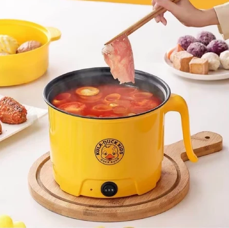 Ca Nấu Mì Lẩu Điện Con Vịt Vàng 1,8lit chống dính siêu dễ thương