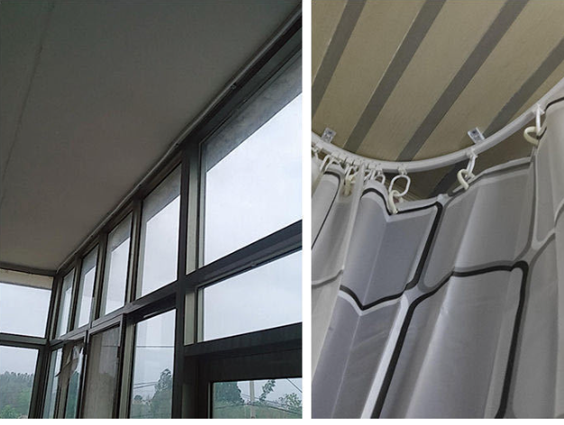 Thanh treo rèm đường rèm đường sắt cong có thể uốn cong đường ray trượt hình chữ U 1 mét