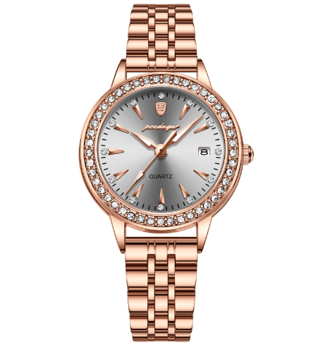 Đồng Hồ Nữ Peodagar Mặt Tròn Đính Đá đeo tay sang trọng