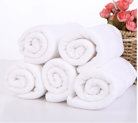Khăn mặt khăn tắm trắng 35x75cm,  70x140cm