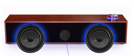 Loa Bluetooth có dây E350MB cho máy tính để bàn đa phương tiện, loa gỗ dài, âm trầm mạnh