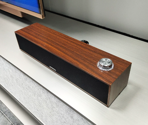 Loa Bluetooth có dây E350MB cho máy tính để bàn đa phương tiện, loa gỗ dài, âm trầm mạnh