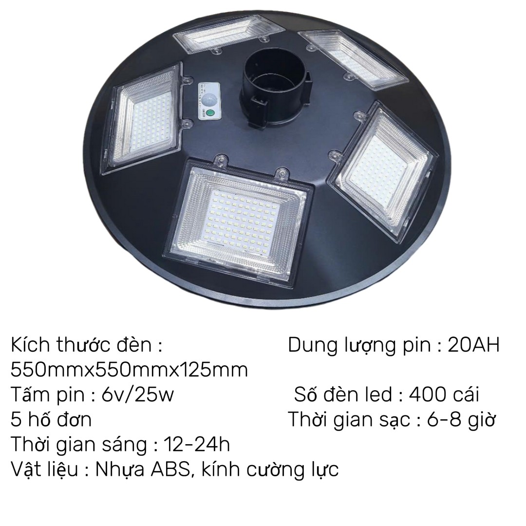 Đèn Năng Lượng Mặt Trời Đĩa Bay, Đèn LED Trang Trí Sân Vườn, Cảm Biến Chuyển Động, Kháng Nước