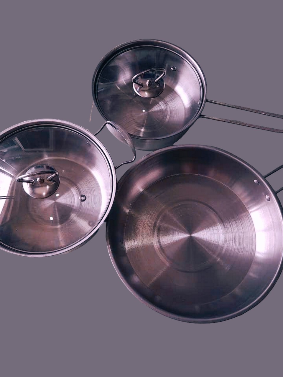 Bộ nồi xoong inox 3 -5 - 6 món 201 loại rẻ