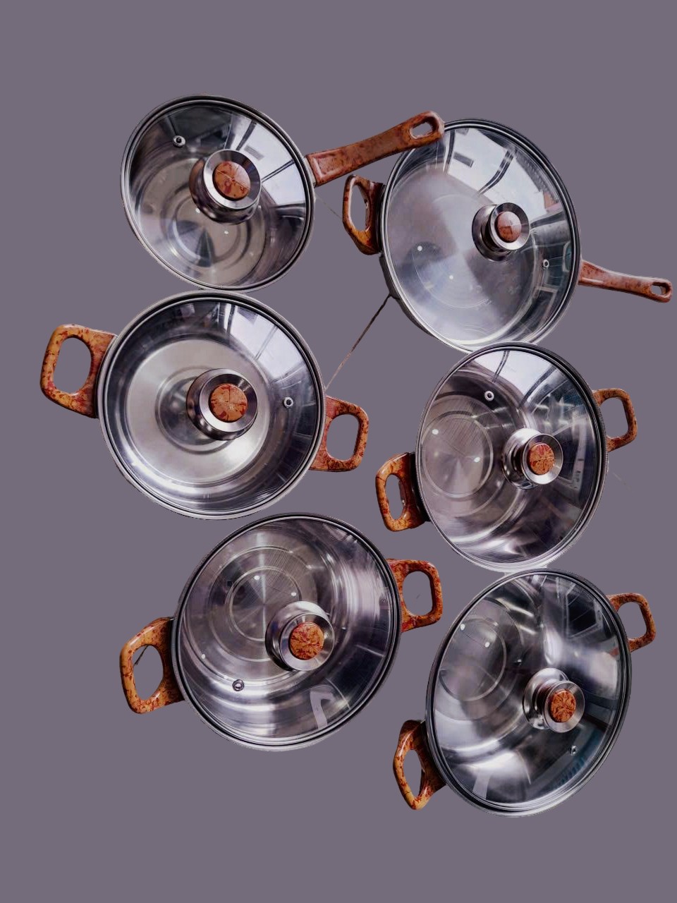 Bộ nồi xoong inox 3 -5 - 6 món 201 loại rẻ