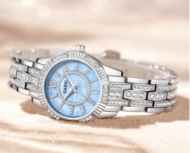 Đồng Hồ Nữ GAIDU Đính Đá 283 Mặt Hồng