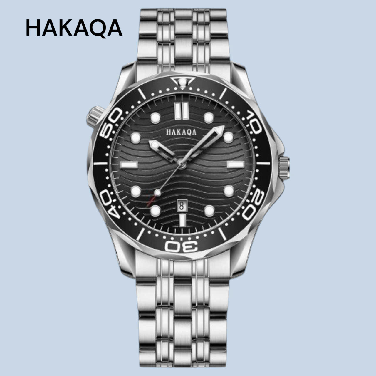 Đồng hồ đeo tay nam HAKAQA mặt tròn 466