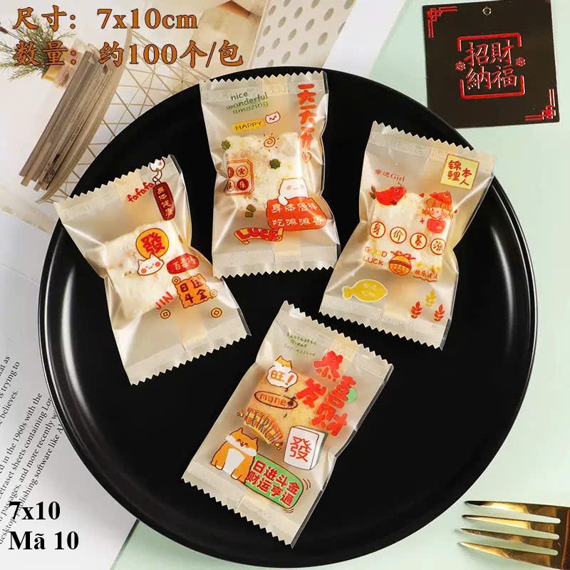 (Thanh Lý) 100 Túi Kẹo 7x10cm Nhiều Mẫu – Túi Gói Bánh Kẹo, Quà Tặng Handmade