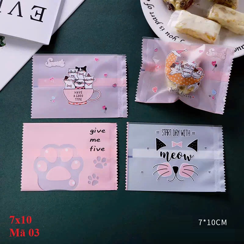 (Thanh Lý) 100 Túi Kẹo 7x10cm Nhiều Mẫu – Túi Gói Bánh Kẹo, Quà Tặng Handmade
