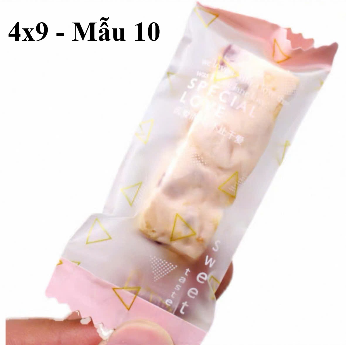 (Thanh lý) 100 Túi Kẹo Trang Trí 4x9cm Nhiều Mẫu – Túi Gói Bánh Kẹo Handmade, Túi Gói Quà Mini