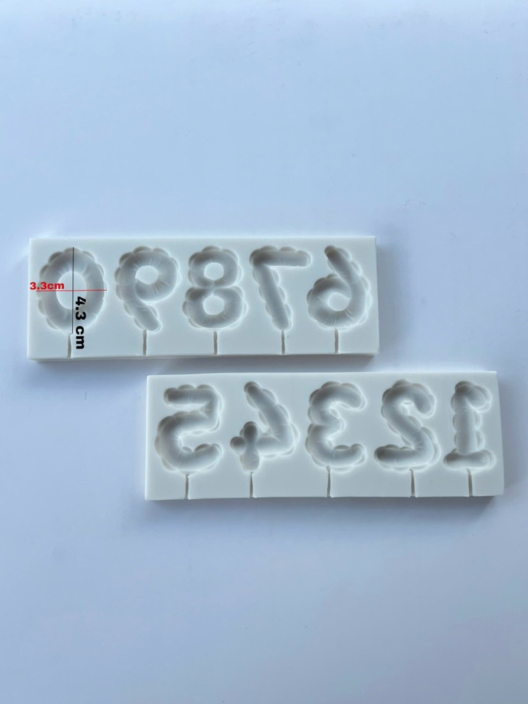 Khuôn silicon bộ số bong bóng KT4.3*3.3cm