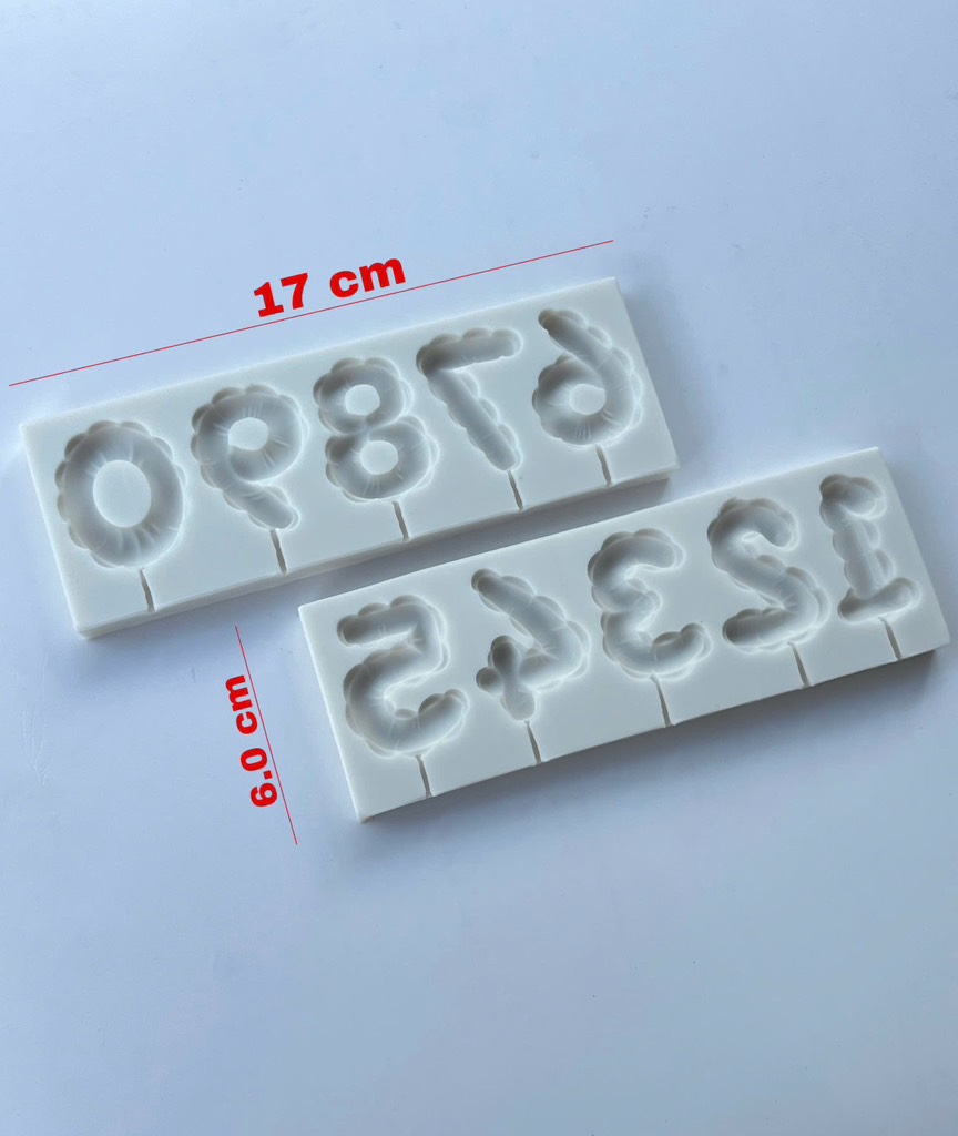 Khuôn silicon bộ số bong bóng KT4.3*3.3cm