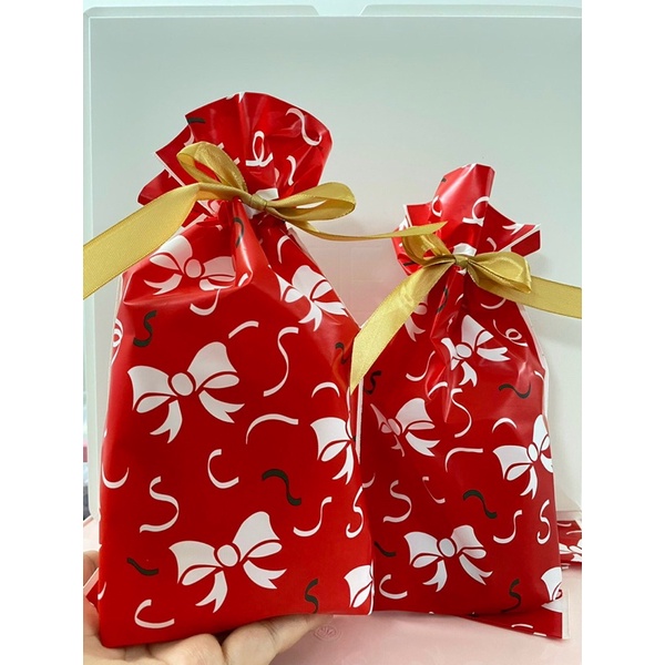 Túi đựng kẹo rút nơ các mẫu (set 50 túi)