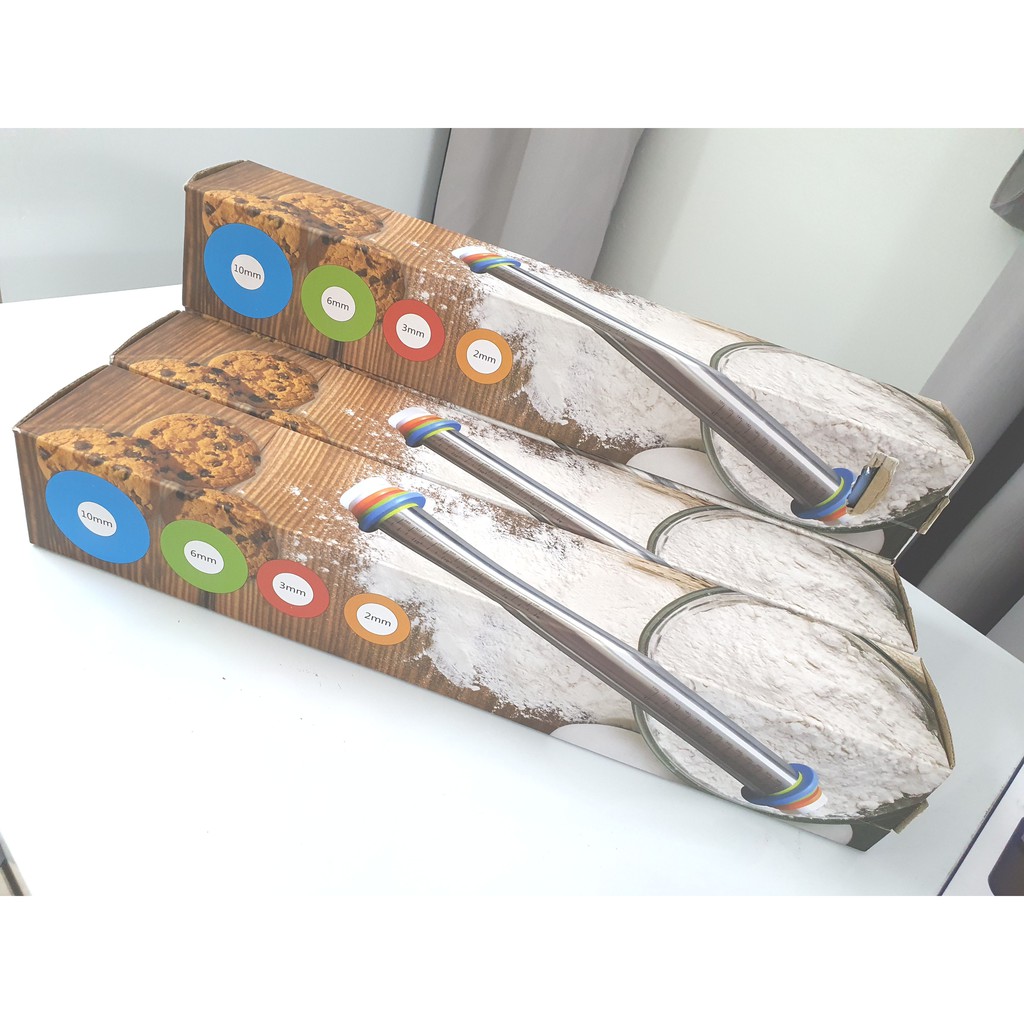 Cán bột inox điều chỉnh được độ dày mỏng Rolling Pin