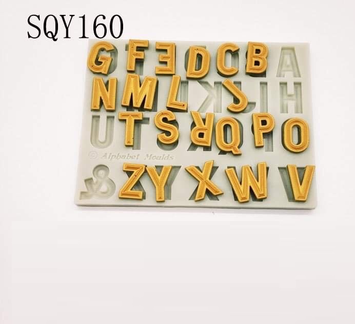Khuôn silicon chữ hoa/số 2.3cm*1.3cm mẫu