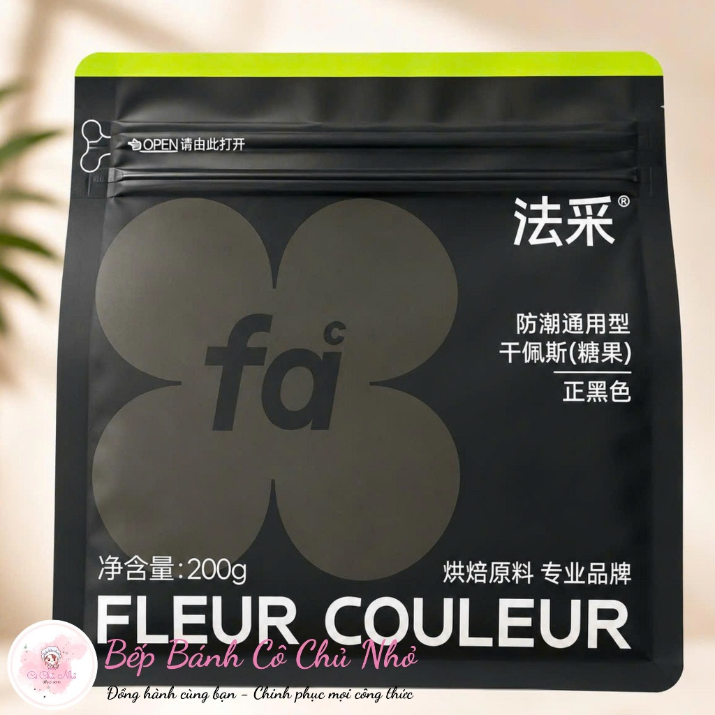 Gumpaste tạo hình Fleur Couleur (kẹo đường) - Màu đen