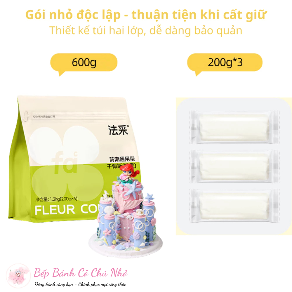 Gumpaste tạo hình Fleur Couleur (kẹo đường) - Màu đỏ