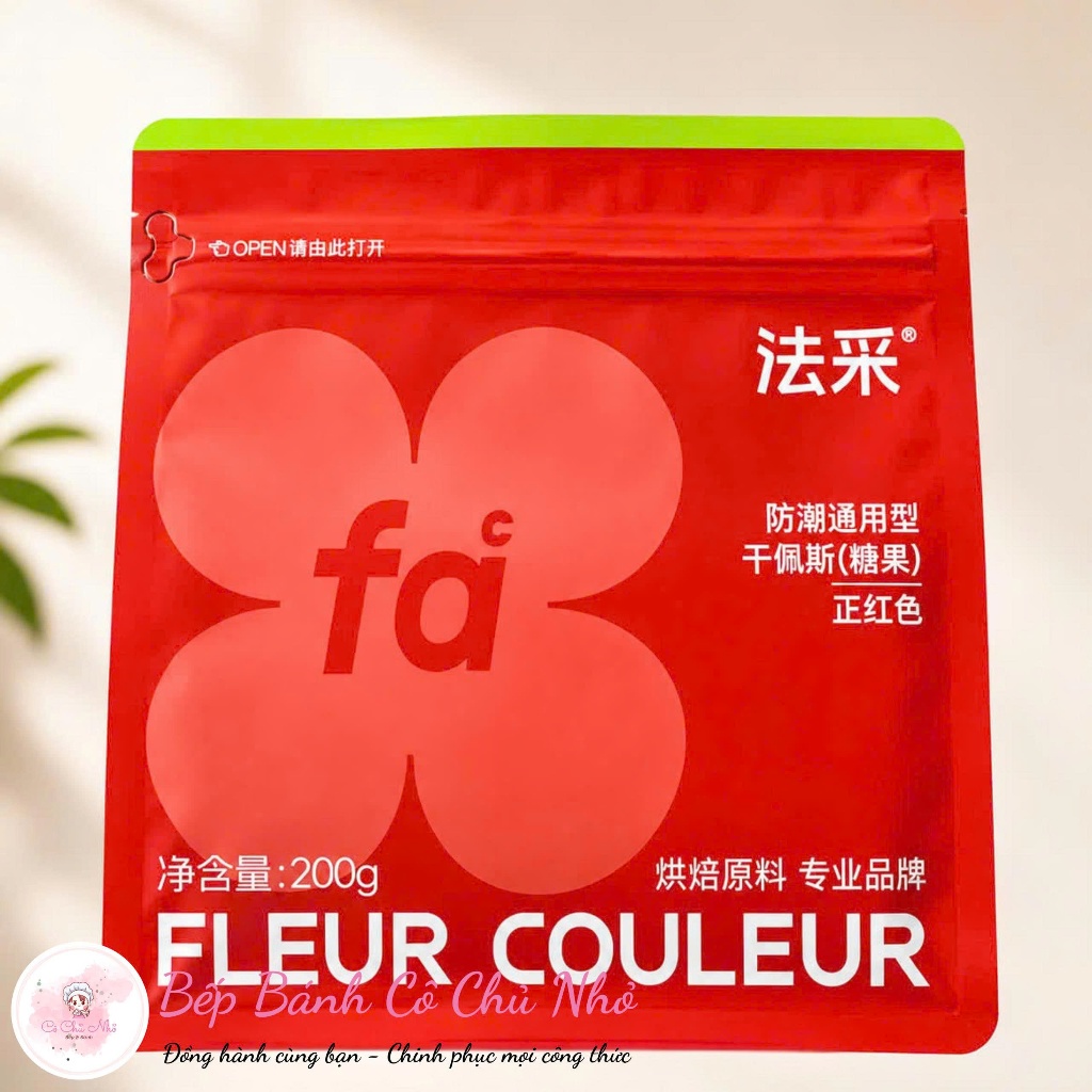 Gumpaste tạo hình Fleur Couleur (kẹo đường) - Màu đỏ